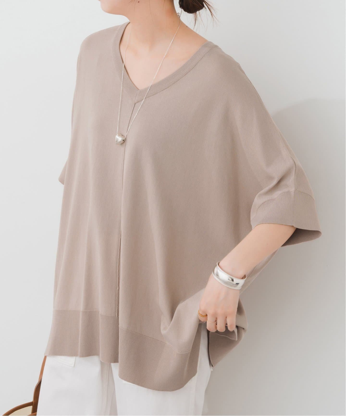 【スピック&スパン/Spick & Span】の《一部店舗+WEB限定追加》14GWASHABLE2WAYポンチョプルオーバー インテリア・キッズ・メンズ・レディースファッション・服の通販 founy(ファニー) 　ファッション　Fashion　レディースファッション　WOMEN　トップス・カットソー　Tops/Tshirt　プルオーバー　Pullover　人気　Popularity　再入荷　Restock/Back In Stock/Re Arrival　ベージュ|ID: prp329100004531984 ipo3291000000032263250