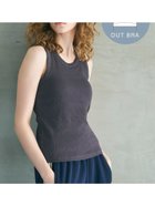 【コカ/COCA】の外で着られるブラトップス OUT BRA カップ付太タンクトップ Charcoal|ID: prp329100004531986 ipo3291000000032626330