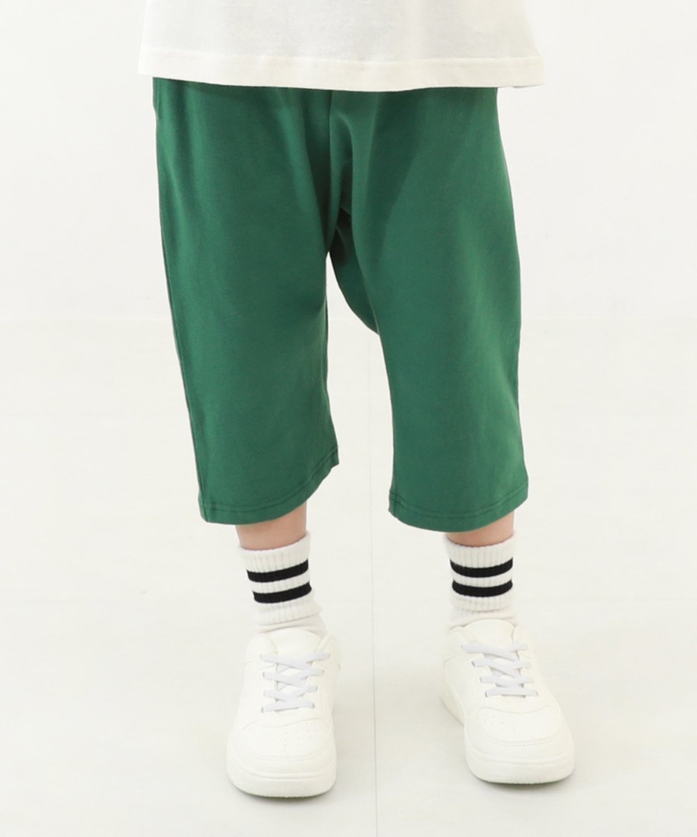 【デビロック/devirock / KIDS】の7分丈 サルエルパンツ ハーフパンツ ショートパンツ ボトムス 25SS インテリア・キッズ・メンズ・レディースファッション・服の通販 founy(ファニー) 　ファッション　Fashion　キッズファッション　KIDS　ボトムス　Bottoms/Kids　ショート　Short　シンプル　Simple　ストレッチ　Stretch　ハーフ　Half　プリント　Print　2025年　2025　2025春夏・S/S　Ss,Spring/Summer,2025　ボトルグリーン|ID: prp329100004531989 ipo3291000000032081278