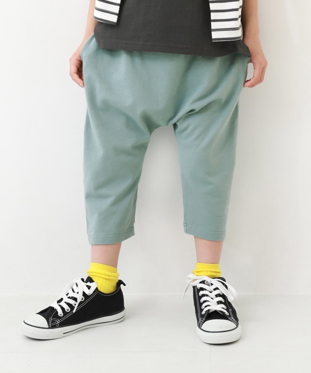 【デビロック/devirock / KIDS】の7分丈 サルエルパンツ ハーフパンツ ショートパンツ ボトムス 25SS インテリア・キッズ・メンズ・レディースファッション・服の通販 founy(ファニー) 　ファッション　Fashion　キッズファッション　KIDS　ボトムス　Bottoms/Kids　ショート　Short　シンプル　Simple　ストレッチ　Stretch　ハーフ　Half　プリント　Print　2025年　2025　2025春夏・S/S　Ss,Spring/Summer,2025　Dサックス|ID: prp329100004531989 ipo3291000000032081282