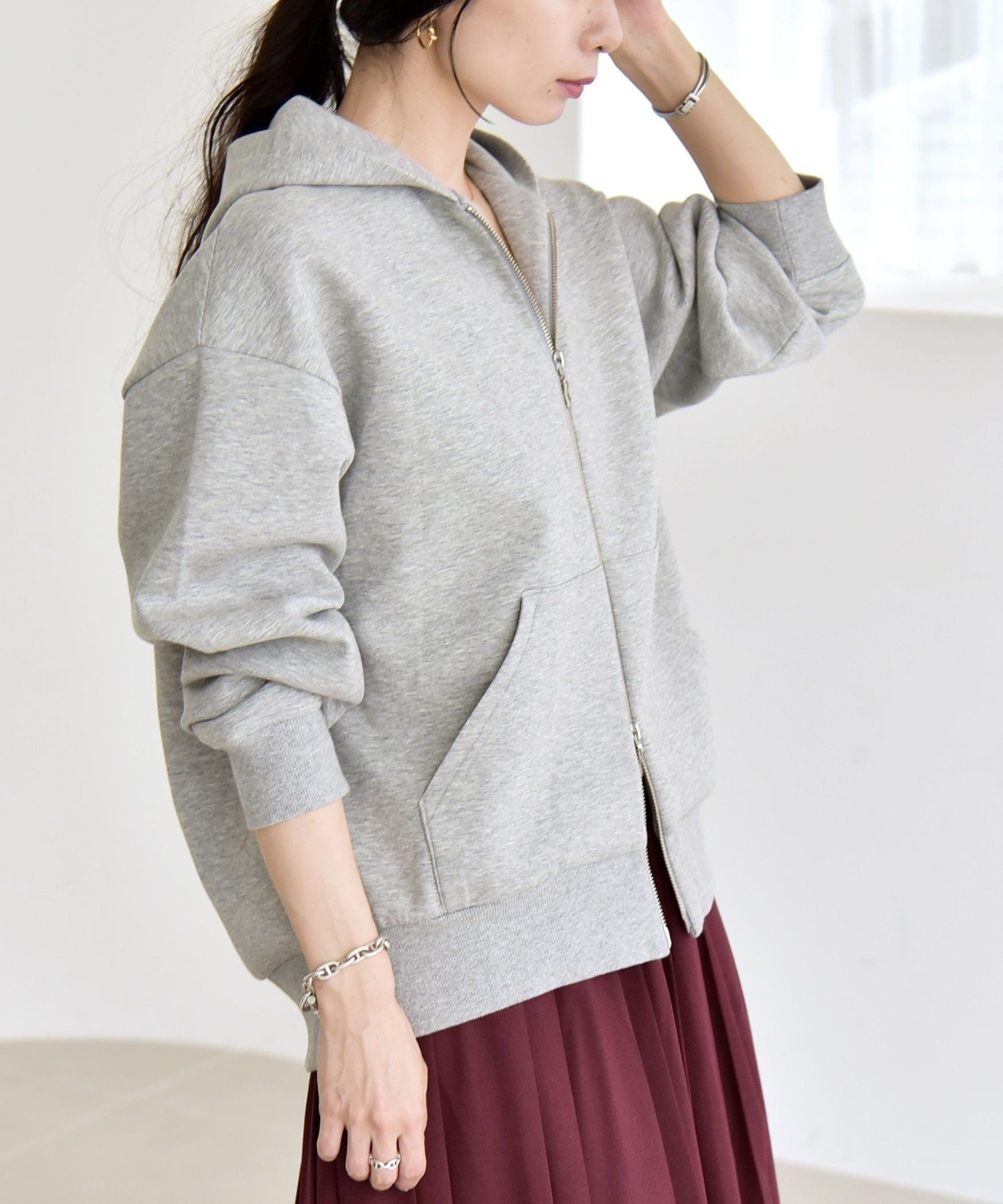 【シップス フォー ウィメン/SHIPS】のquaranciel 洗濯機可能 ポンチ ダブルジップ スウェット パーカー 人気、トレンドファッション・服の通販 founy(ファニー) 　ファッション　Fashion　レディースファッション　Fashion for Women　トップス・カットソー　Cut & Sew Tops　レディースパーカー・カジュアルフーディー　Casual Hoodies & Sweatshirts　スウェット・クルーネックトップス　Sweatshirts & Crewnecks / Relaxed Fit Sweat Tops　インナー　Innerwear　洗える　Machine Washable　キャミソール　Camisole, Spaghetti Strap Top　ジップ　Zip, Zipper　ジャケット　Jacket, Outerwear　スウェット / スエット　Sweatshirt, Sweatwear　パーカー　Hoodie, Parka　フロント　Front, Front Design　おすすめ　Recommended / Our Picks　エレガント 上品　Elegant　2026年　2026　 other-1|ID: prp329100004532025 ipo3291000000035246031