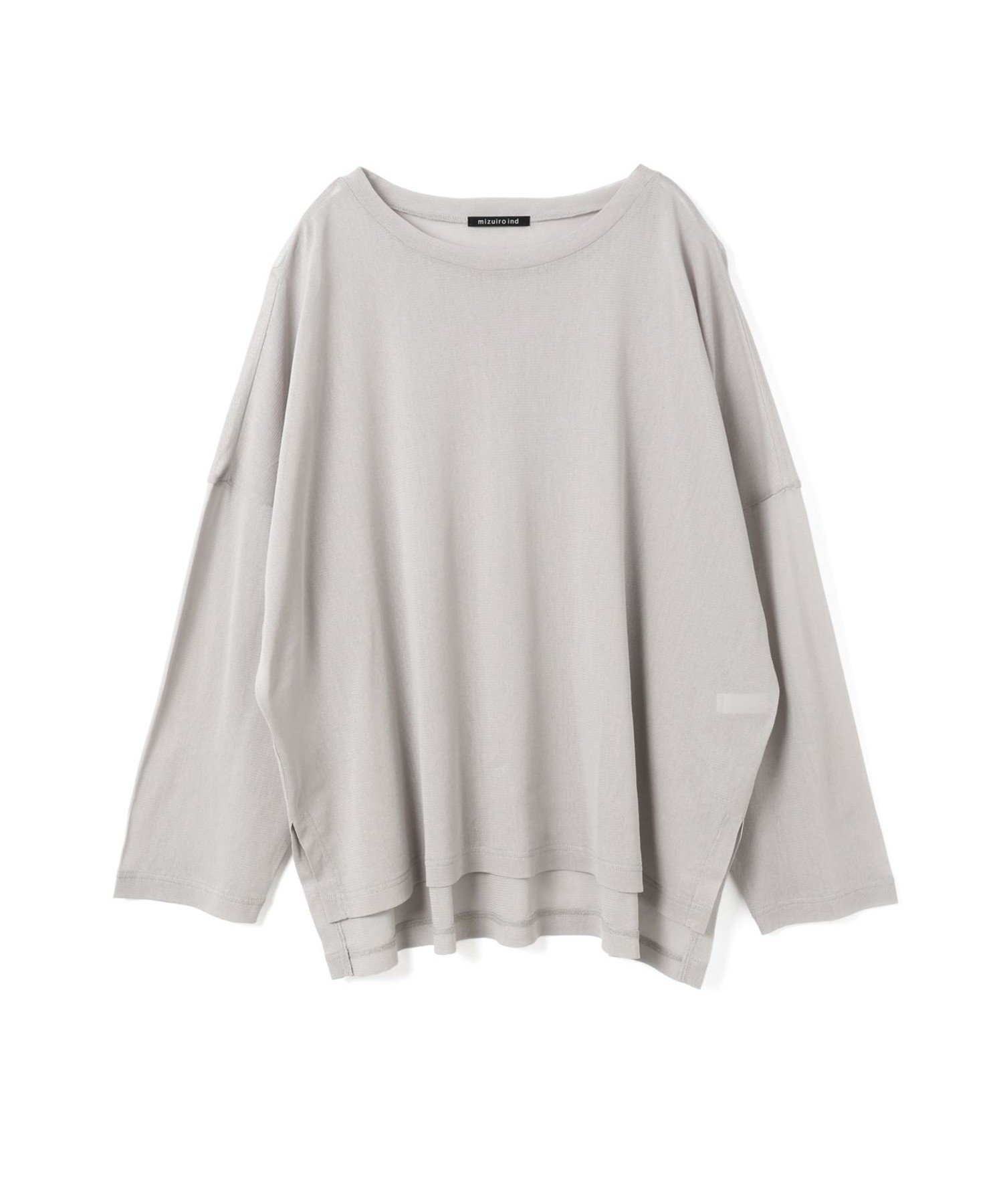 【マーコート/MARcourt】のmizuiro ind メッシュロングスリーブワイドT インテリア・キッズ・メンズ・レディースファッション・服の通販 founy(ファニー) 　ファッション　Fashion　レディースファッション　Fashion for Women　シンプル　Simple, Minimal　ストレッチ　Stretch, Stretchy Fabric　スリット　Slit, Slit Detail　メッシュ　Mesh, Net Fabric　ワイド　Wide, Wide Fit　ライトベージュ|ID: prp329100004532050 ipo3291000000032638540
