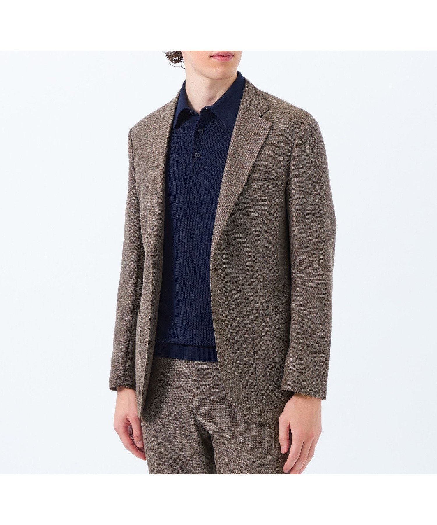 【マッキントッシュ フィロソフィー/MACKINTOSH PHILOSOPHY / MEN】のテーラードジャージージャケット 杢カラミストレッチ インテリア・キッズ・メンズ・レディースファッション・服の通販 founy(ファニー) 　ファッション　Fashion　メンズファッション　MEN　春　Spring　カーディガン　Cardigan　吸水　Water Absorption　ジャケット　Jacket　ジャージー　Jersey　パッチ　Patch　パーカー　Hoodie　ポケット　Pocket　メッシュ　Mesh　リラックス　Relax　S/S・春夏　Ss・Spring/Summer　おすすめ　Recommend　夏　Summer　エレガント 上品　Elegant　ダークブラウン|ID: prp329100004532085 ipo3291000000032375001