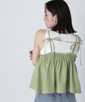 【ナチュラル ビューティー ベーシック/NATURAL BEAUTY BASIC】のテントラインギャザーキャミトップス 人気、トレンドファッション・服の通販 founy(ファニー) ファッション Fashion レディースファッション WOMEN トップス・カットソー Tops/Tshirt キャミソール / ノースリーブ No Sleeves インナー Inner コンパクト Compact シャーリング Shirring フィット Fit フレア Flare リボン Ribbon |ID:prp329100004532086