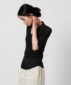 【ビューティ&ユース ユナイテッドアローズ/BEAUTY&YOUTH / UNITED ARROWS】のオープンカラー ショートスリーブニット -ウォッシャブル- BLACK|ID: prp329100004532094 ipo3291000000032674293