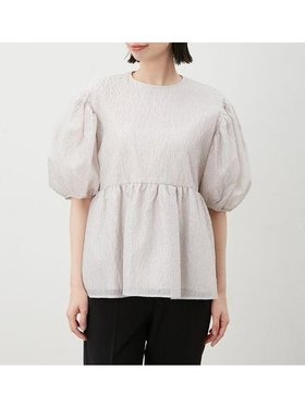 【ミラオーウェン/Mila Owen】の【ウォッシャブル】袖ボリュームジャガードデザインブラウス 人気、トレンドファッション・服の通販 founy(ファニー) ファッション Fashion レディースファッション WOMEN トップス・カットソー Tops/Tshirt シャツ/ブラウス Shirts/Blouses ウォッシャブル Washable ギャザー Gather シアー Sheer ドット Dot ペプラム Peplum エレガント 上品 Elegant |ID:prp329100004532096