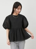【ミラオーウェン/Mila Owen】の【ウォッシャブル】袖ボリュームジャガードデザインブラウス 人気、トレンドファッション・服の通販 founy(ファニー) ファッション Fashion レディースファッション WOMEN トップス・カットソー Tops/Tshirt シャツ/ブラウス Shirts/Blouses ウォッシャブル Washable ギャザー Gather シアー Sheer ドット Dot ペプラム Peplum エレガント 上品 Elegant thumbnail BLK[009]|ID: prp329100004532096 ipo3291000000032036272