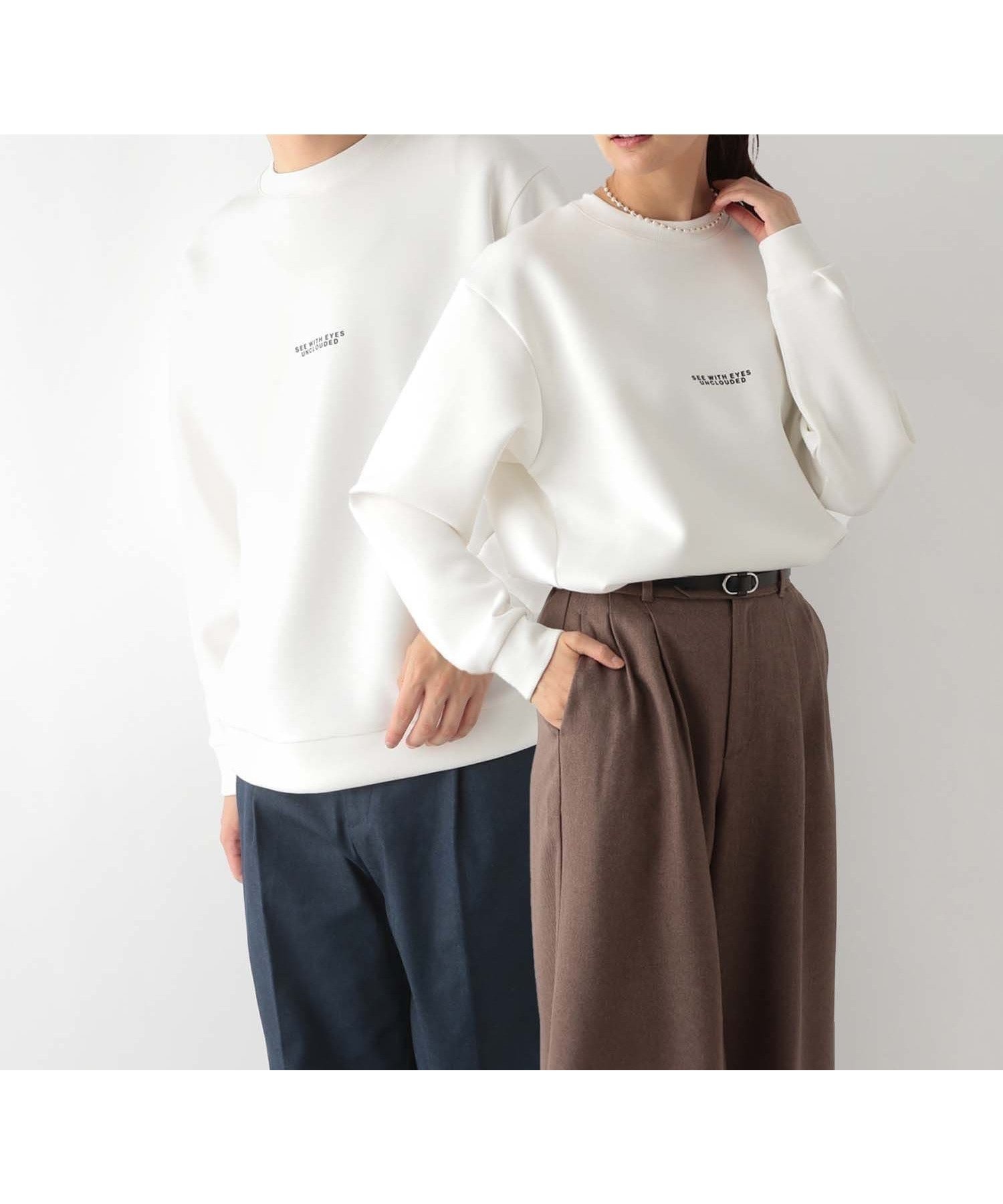 【グローバルワーク/GLOBAL WORK】のライトクッションクルー/ロゴ/116246 インテリア・キッズ・メンズ・レディースファッション・服の通販 founy(ファニー) 　ファッション　Fashion　レディースファッション　WOMEN　おすすめ　Recommend　クッション　Cushion　トレンド　Trend　フォルム　Form　プリント　Print　リラックス　Relax　エレガント 上品　Elegant　ホワイト×胸ミニロゴ03|ID: prp329100004532102 ipo3291000000032247109