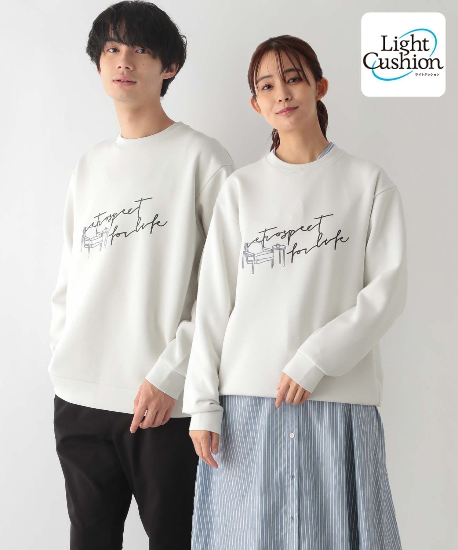 【グローバルワーク/GLOBAL WORK】のライトクッションクルー/ロゴ/116246 インテリア・キッズ・メンズ・レディースファッション・服の通販 founy(ファニー) 　ファッション　Fashion　レディースファッション　WOMEN　おすすめ　Recommend　クッション　Cushion　トレンド　Trend　フォルム　Form　プリント　Print　リラックス　Relax　エレガント 上品　Elegant　アイボリー×斜め筆記×モチーフ07|ID: prp329100004532102 ipo3291000000032247115