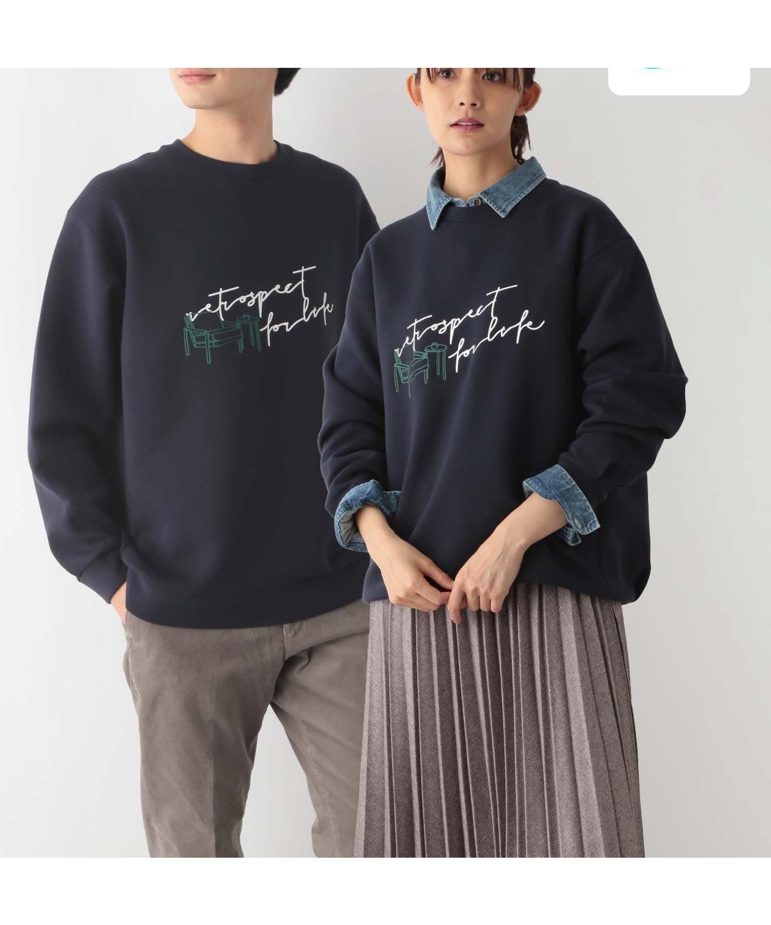 【グローバルワーク/GLOBAL WORK】のライトクッションクルー/ロゴ/116246 インテリア・キッズ・メンズ・レディースファッション・服の通販 founy(ファニー) 　ファッション　Fashion　レディースファッション　WOMEN　おすすめ　Recommend　クッション　Cushion　トレンド　Trend　フォルム　Form　プリント　Print　リラックス　Relax　エレガント 上品　Elegant　ネイビー×斜め筆記×モチーフ88|ID: prp329100004532102 ipo3291000000032247133