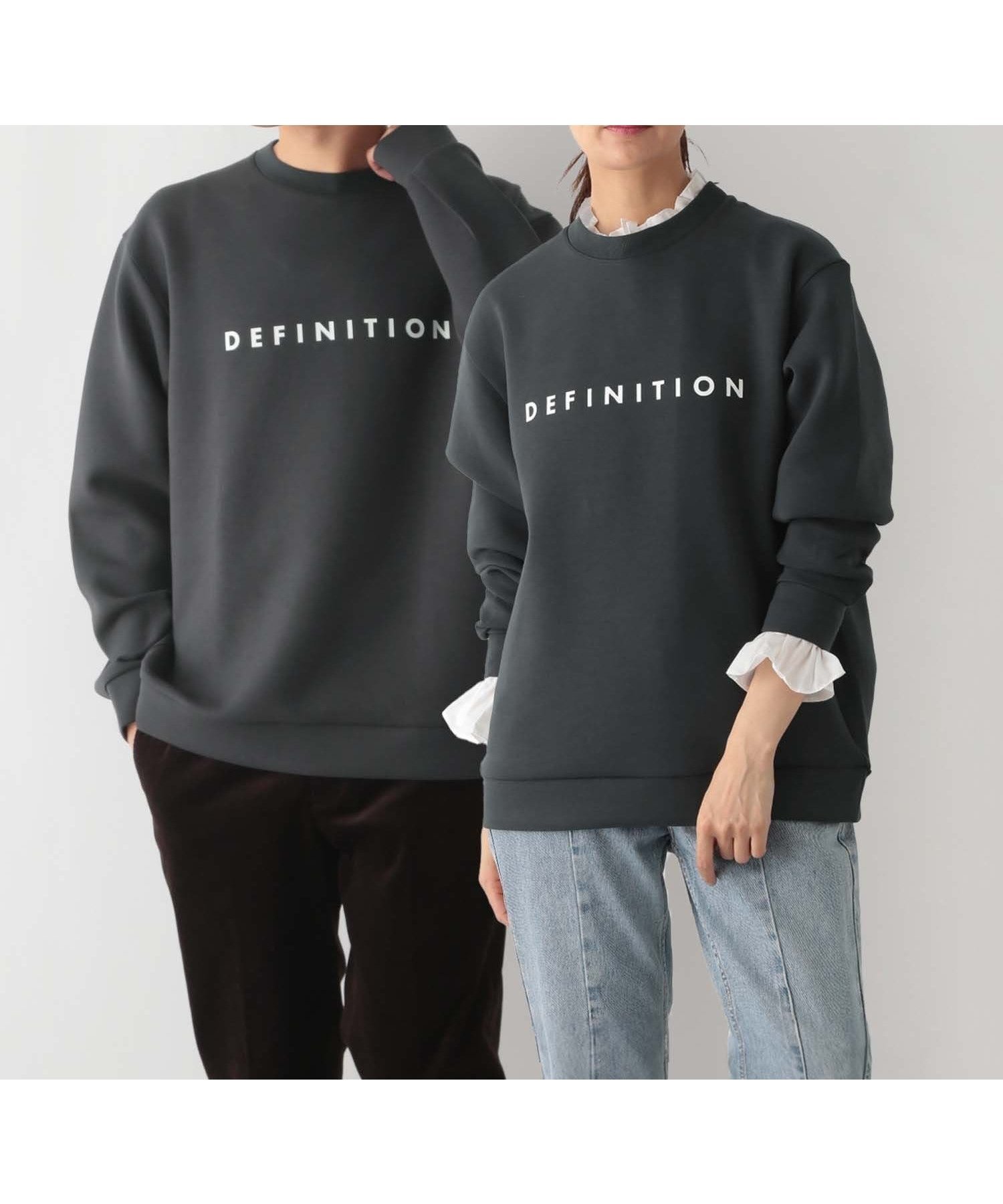 【グローバルワーク/GLOBAL WORK】のライトクッションクルー/ロゴ/116246 インテリア・キッズ・メンズ・レディースファッション・服の通販 founy(ファニー) ファッション Fashion レディースファッション Fashion for Women おすすめ Recommended / Our Picks クッション Cushion, Throw Pillow トレンド Trend, Trending Now フォルム Silhouette, Form プリント Print, Printed Pattern リラックス Relax, Relaxed Fit エレガント 上品 Elegant チャコール×長ロゴDEFINITION19|ID: prp329100004532102 ipo3291000000034459124