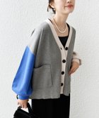 【シップス フォー ウィメン/SHIPS】の【WEB限定】 手洗い可能 配色 ポケット カーディガン ライトグレー|ID: prp329100004532108 ipo3291000000034776621