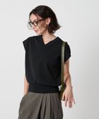 【ビューティ&ユース ユナイテッドアローズ/BEAUTY&YOUTH / UNITED ARROWS】のVネック フレンチスリーブ ニット -ウォッシャブル- BLACK|ID: prp329100004532154 ipo3291000000032754945
