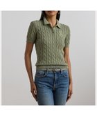【ラルフローレン/RALPH LAUREN】のケーブルニット コットン ポロ セーター 300グリーン|ID: prp329100004532177 ipo3291000000032644735