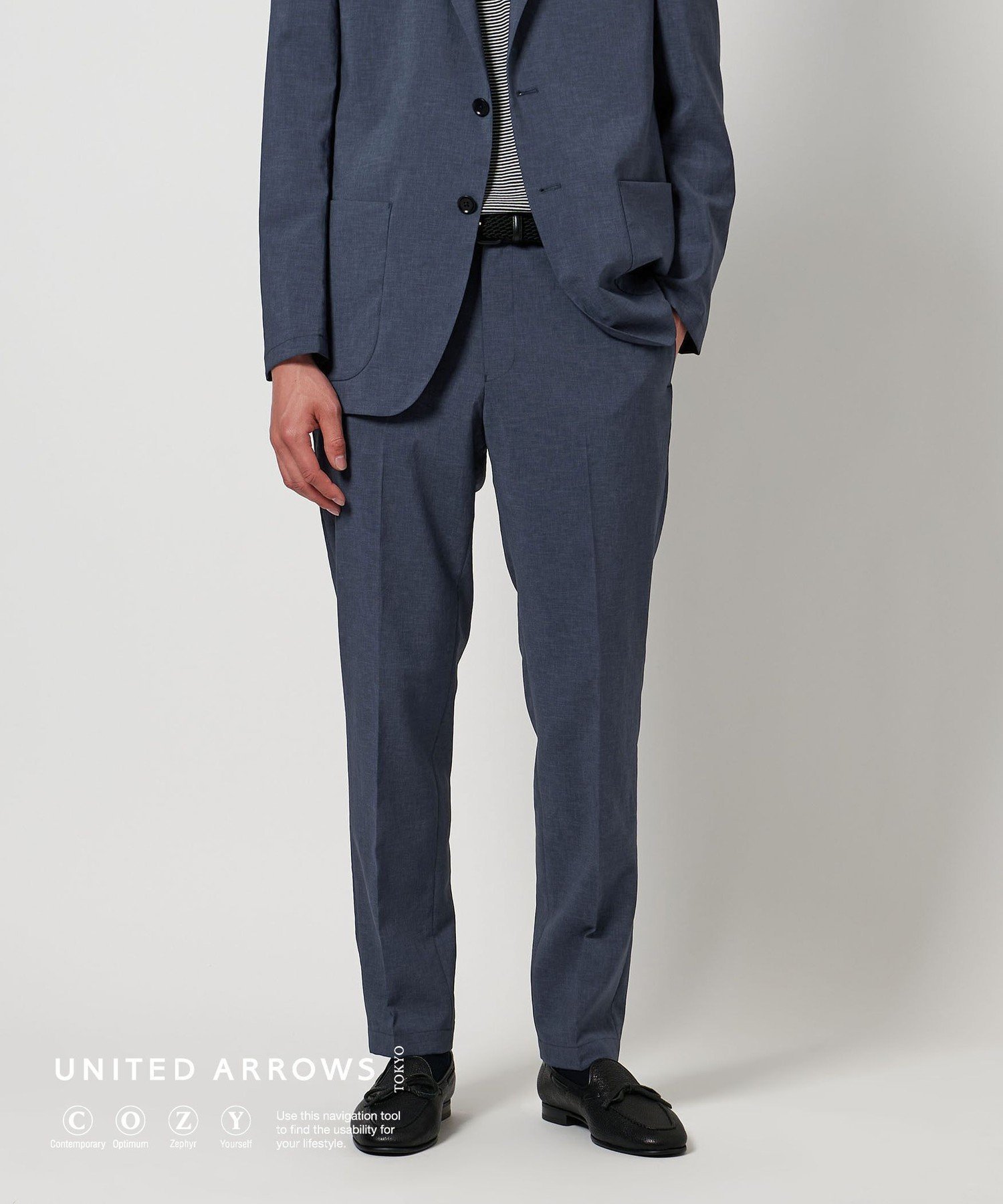 【ユナイテッドアローズ/UNITED ARROWS / MEN】のポリエステル/T T ノープリーツパンツ UA COZY -ウォッシャブル・ストレッチ・防しわ(着用しわ)- インテリア・キッズ・メンズ・レディースファッション・服の通販 founy(ファニー) 　ファッション　Fashion　メンズファッション　Fashion for Men　ボトムス　Bottoms　シャーリング　Shirring, Ruched　ジャケット　Jacket, Outerwear　スタンダード　Standard, Basic　ストレッチ　Stretch, Stretchy Fabric　スマート　Smart, Elegant　スリム　Slim, Slim Fit　セットアップ　Set-Up, Coordinated Outfit　テーパード　Tapered, Tapered Pants　パターン　Pattern, Design Print　プリーツ　Pleats, Pleated　ポケット　Pocket, Pocket Detail　おすすめ　Recommended / Our Picks　夏　Summer　エレガント 上品　Elegant　ビジネス 仕事 通勤　Business / Work / Commuting　ROYAL|ID: prp329100004532180 ipo3291000000033242557