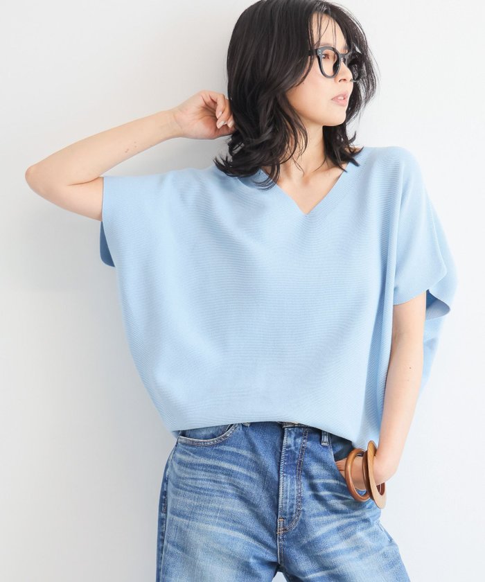 【バンヤードストーム/BARNYARDSTORM】のVネックホールガーメントニット インテリア・キッズ・メンズ・レディースファッション・服の通販 founy(ファニー) https://founy.com/ ファッション Fashion レディースファッション WOMEN トップス・カットソー Tops/Tshirt ニット Knit Tops Vネック V-Neck おすすめ Recommend ストレッチ Stretch デニム Denim ドレープ Drape ホールガーメント Whole Garment リラックス Relax |ID: prp329100004532181 ipo3291000000032036612