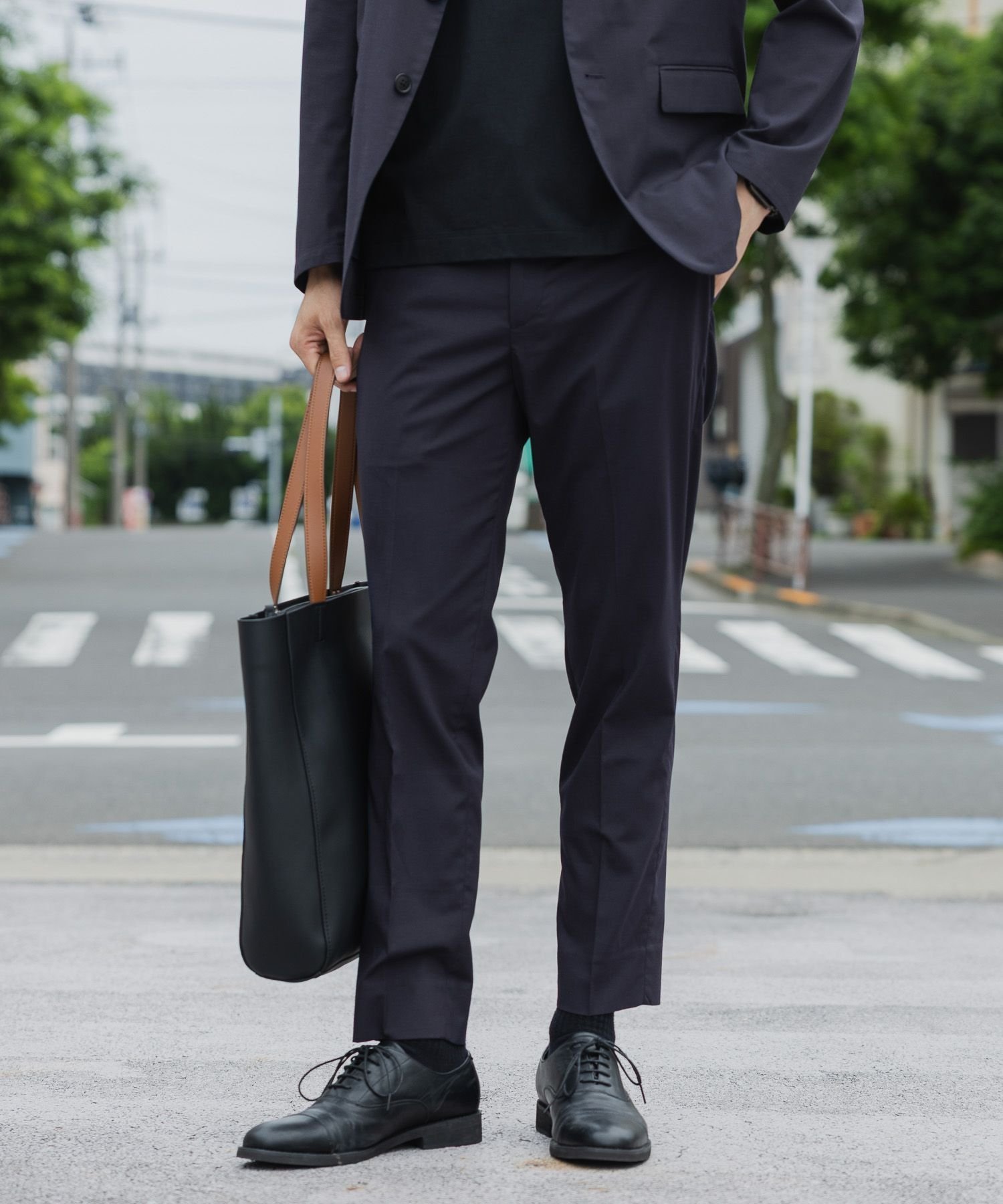 【グローバルワーク/GLOBAL WORK / MEN】のアーバンスラックスAIR/287519 インテリア・キッズ・メンズ・レディースファッション・服の通販 founy(ファニー) 　ファッション　Fashion　メンズファッション　Fashion for Men　おすすめ　Recommended / Our Picks　サマー　Summer, Summer Style　ジャケット　Jacket, Outerwear　ストレッチ　Stretch, Stretchy Fabric　スラックス　Slacks, Dress Pants　セットアップ　Set-Up, Coordinated Outfit　パターン　Pattern, Design Print　ボトム　Bottoms, Lower Wear　ポケット　Pocket, Pocket Detail　夏　Summer　ネイビ‐88|ID: prp329100004532182 ipo3291000000032742011