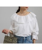 【サロン アダム エ ロペ/SALON adam et rope'】の【WEB限定】バックリボンフリルカラーコットンブラウス 人気、トレンドファッション・服の通販 founy(ファニー) ファッション Fashion レディースファッション WOMEN トップス・カットソー Tops/Tshirt シャツ/ブラウス Shirts/Blouses デニム Denim トレンド Trend ハーフ Half フリル Frills ボトム Bottom ポケット Pocket リボン Ribbon ロング Long ワッシャー Washer おすすめ Recommend thumbnail オフホワイト(15)|ID: prp329100004532209 ipo3291000000032036719