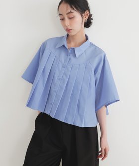 【リアン/Lian】のプリーツデザインショートシャツ 人気、トレンドファッション・服の通販 founy(ファニー) ファッション Fashion レディースファッション WOMEN トップス・カットソー Tops/Tshirt シャツ/ブラウス Shirts/Blouses プリーツ Pleats |ID:prp329100004532242