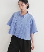 【リアン/Lian】のプリーツデザインショートシャツ 人気、トレンドファッション・服の通販 founy(ファニー) ファッション Fashion レディースファッション WOMEN トップス・カットソー Tops/Tshirt シャツ/ブラウス Shirts/Blouses プリーツ Pleats thumbnail ブルー|ID: prp329100004532242 ipo3291000000032374983