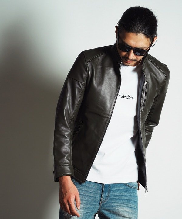 【メンズビギトーキョー/Men's Bigi / MEN】のSHEEP LEATHER/シープレザー シングルライダースジャケット インテリア・キッズ・メンズ・レディースファッション・服の通販 founy(ファニー) 　ファッション　Fashion　メンズファッション　Men's Style Online　ジャケット　Jacket　メンズ　Mens　ライダースジャケット　Riders Jacket　エレガント 上品　Elegant　人気　Popularity　カーキ|ID: prp329100004532245 ipo3291000000032627621