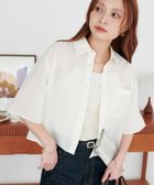 【ディスコート/Discoat】のシアー半袖クロップドシャツ《WEB限定カラーあり》 人気、トレンドファッション・服の通販 founy(ファニー) ファッション Fashion レディースファッション Ladies' Fashion Online トップス・カットソー Tops/Tshirt シャツ/ブラウス Shirts/Blouses クロップド Cropped シアー Sheer デニム Denim ワイド Wide 半袖 Short Sleeve 夏 Summer 春 Spring S/S・春夏 Ss・Spring/Summer thumbnail アイボリー|ID: prp329100004532246 ipo3291000000032483704