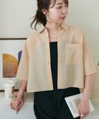 【ディスコート/Discoat】のシアー半袖クロップドシャツ《WEB限定カラーあり》 人気、トレンドファッション・服の通販 founy(ファニー) ファッション Fashion レディースファッション Ladies' Fashion Online トップス・カットソー Tops/Tshirt シャツ/ブラウス Shirts/Blouses クロップド Cropped シアー Sheer デニム Denim ワイド Wide 半袖 Short Sleeve 夏 Summer 春 Spring S/S・春夏 Ss・Spring/Summer thumbnail ベージュ|ID: prp329100004532246 ipo3291000000032483706