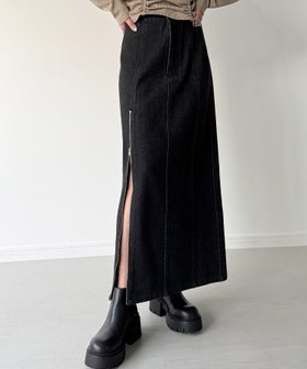【ジュノア/JUNOAH】のジップスリットデニムタイトスカート 人気、トレンドファッション・服の通販 founy(ファニー) ファッション Fashion レディースファッション WOMEN スカート Skirt |ID:prp329100004532740