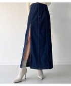 【ジュノア/JUNOAH】のジップスリットデニムタイトスカート ブルー|ID: prp329100004532740 ipo3291000000032688955