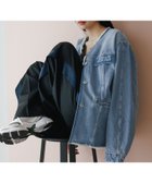 【アダム エ ロペ/ADAM ET ROPE'】の【WEB限定】デニムフリンジブルゾン ブルー系(47)|ID: prp329100004532749 ipo3291000000032039474