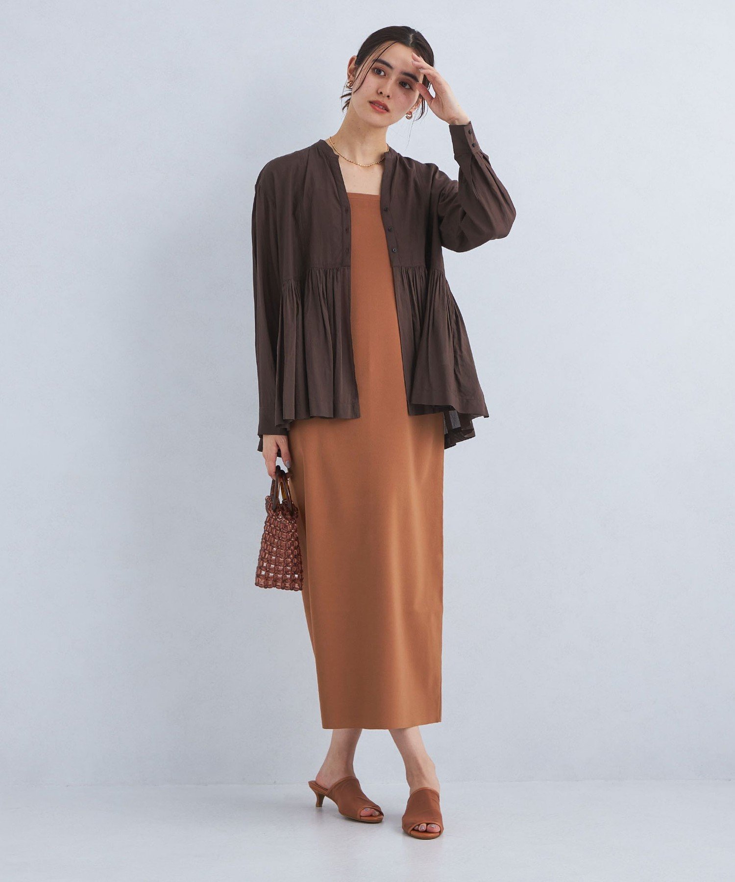 【ユナイテッドアローズ/UNITED ARROWS】のTINY タイニー ニット キャミソール シフト ドレス -ウォッシャブル・接触冷感- インテリア・キッズ・メンズ・レディースファッション・服の通販 founy(ファニー) 　ファッション　Fashion　レディースファッション　Fashion for Women　トップス・カットソー　Cut & Sew Tops　ニット　Knit Tops & Sweaters　キャミソール&ノースリーブ　Camisoles & Sleeveless Tops　ワンピース　Dresses　フォーマル・パーティードレス・結婚式用ドレス　Elegant & Casual Dresses　おすすめ　Recommended / Our Picks　インナー　Innerwear　カーディガン　Cardigan, Knitwear　キャミソール　Camisole, Spaghetti Strap Top　コンパクト　Compact, Small Size　タンク　Tank Top, Sleeveless Top　ドレス　Dress, One-Piece　夏　Summer　春　Spring　S/S・春夏　SS, Spring/Summer, Warm Season　MD.BROWN|ID: prp329100004532759 ipo3291000000033458462