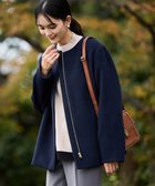 【アー ヴェー ヴェー/a.v.v】のノーカラーコート ネイビー|ID: prp329100004532773 ipo3291000000033941520