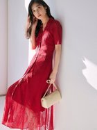 【フレイ アイディー/FRAY I.D】のアイレットレースニットワンピース 人気、トレンドファッション・服の通販 founy(ファニー) ファッション Fashion レディースファッション WOMEN ワンピース Dress ニットワンピース Knit Dresses アイレット Eyelet シアー Sheer スキッパー Skipper トレンド Trend パターン Pattern フェミニン Feminine フラット Flat フレア Flare ミックス Mix メタル Metal リボン Ribbon レース Race 秋 Autumn/Fall thumbnail RED[046]|ID: prp329100004532786 ipo3291000000032039617