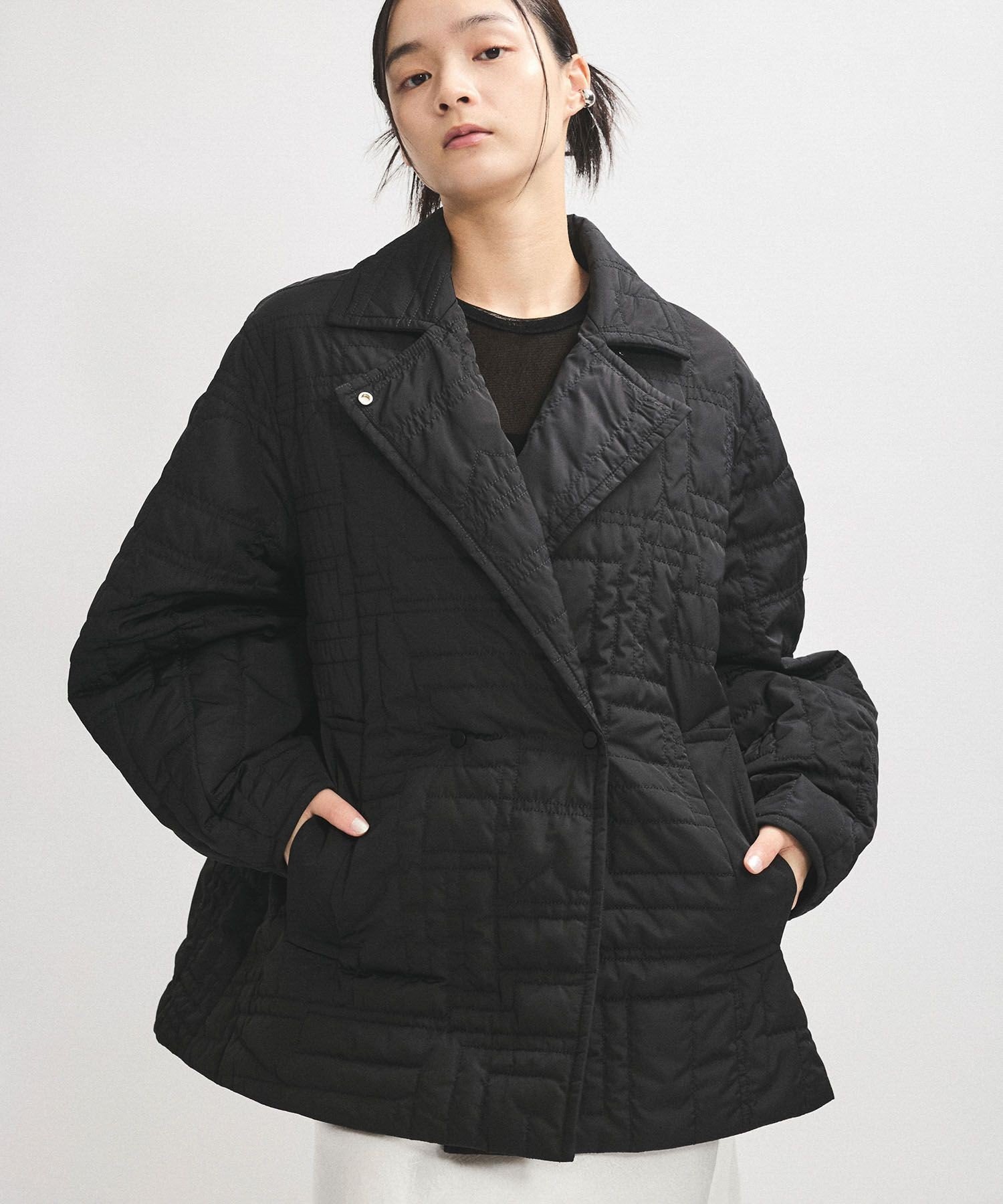 【アダム エ ロペ/ADAM ET ROPE'】のキルティングジャケット 人気、トレンドファッション・服の通販 founy(ファニー) 　ファッション　Fashion　レディースファッション　Fashion for Women　アウター　Coat / Outerwear Collection　レディースジャケット・軽アウター　Jackets　2025年　2025　2025春夏・S/S　Spring/Summer 2025 SS25　キルティング　Quilted, Quilting　キルト　Quilt, Quilted Fabric　シンプル　Simple, Minimal　ジャケット　Jacket, Outerwear　スタンド　Stand Collar, Upright Stand　スリット　Slit, Slit Detail　スリーブ　Sleeve, Long Sleeve / Short Sleeve　ドット　Polka Dot, Dot Pattern　フォルム　Silhouette, Form　夏　Summer　春　Spring　S/S・春夏　SS, Spring/Summer, Warm Season　 other-1|ID: prp329100004532801 ipo3291000000033229528