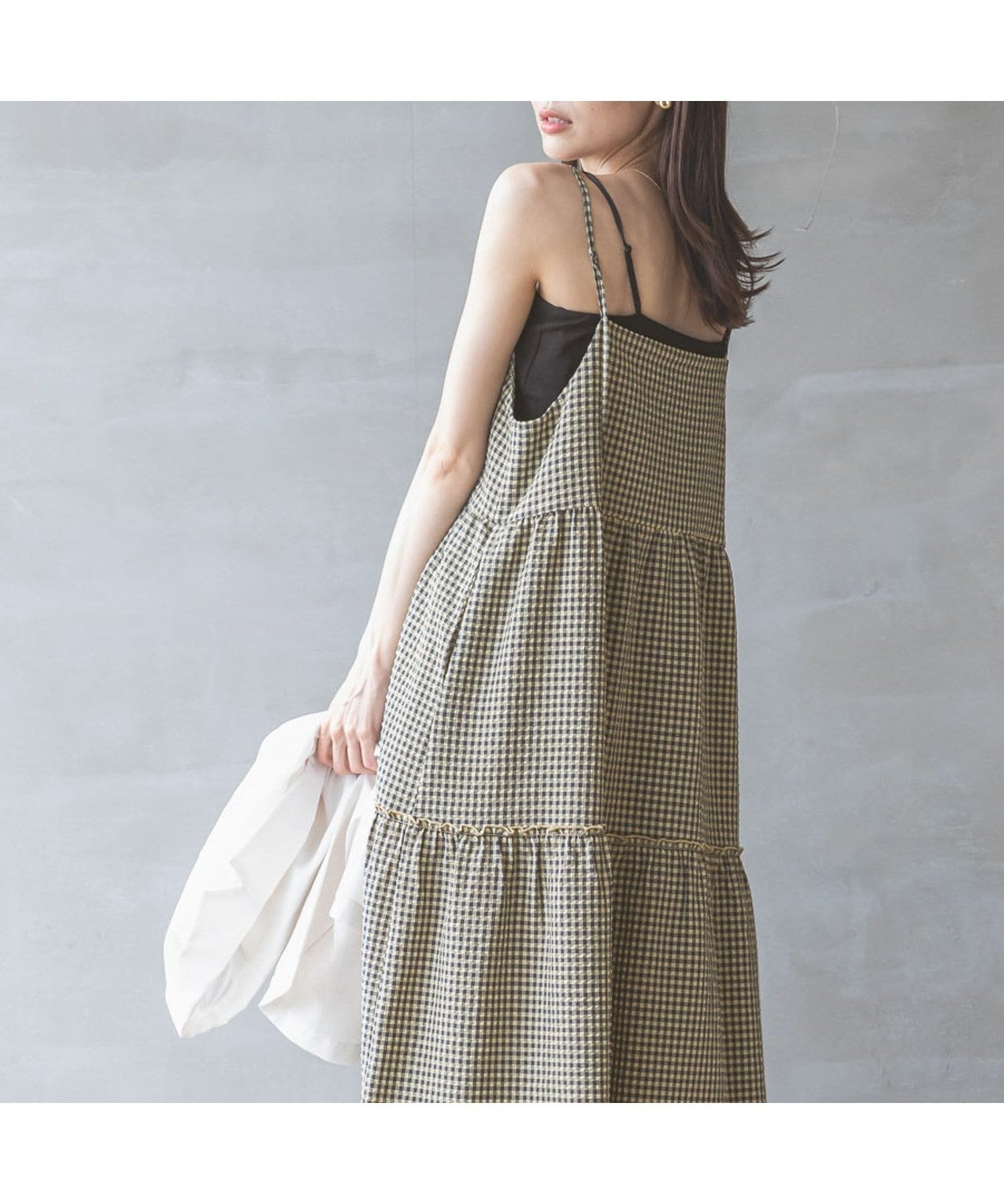 【グローバルワーク/GLOBAL WORK】の2WAYアソートキャミワンピース/328232 人気、トレンドファッション・服の通販 founy(ファニー) 　ファッション　Fashion　レディースファッション　WOMEN　ワンピース　Dress　キャミワンピース　No Sleeve Dresses　キャミワンピース　Cami Dress　ジャケット　Jacket　ティアード　Tiered　ノースリーブ　No Sleeve　フロント　Front　秋　Autumn/Fall　 other-1|ID: prp329100004532841 ipo3291000000032310965