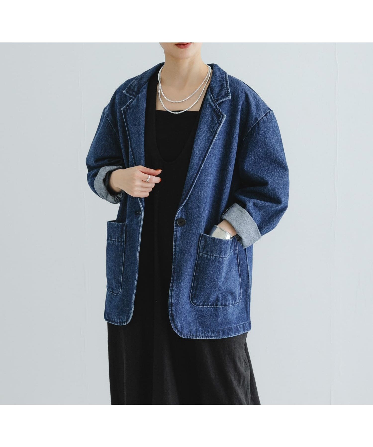 【アーバンリサーチ/URBAN RESEARCH】のテーラードデニムジャケット インテリア・キッズ・メンズ・レディースファッション・服の通販 founy(ファニー) 　ファッション　Fashion　レディースファッション　Fashion for Women　アウター　Coat / Outerwear Collection　レディースジャケット・軽アウター　Jackets　デニムジャケット / カジュアルアウター　Denim Jackets　2025年　2025　2025春夏・S/S　Spring/Summer 2025 SS25　おすすめ　Recommended / Our Picks　インナー　Innerwear　シンプル　Simple, Minimal　ジャケット　Jacket, Outerwear　スラックス　Slacks, Dress Pants　デニム　Denim, Jeans Material　ルーズ　Loose, Oversized　冬　Winter / This Winter　夏　Summer　春　Spring　S/S・春夏　SS, Spring/Summer, Warm Season　羽織　Haori, Light Jacket　BLUE|ID: prp329100004532844 ipo3291000000033098803