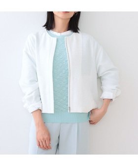 【インディヴィ/INDIVI】の春SALE!【洗える】凹凸素材シンプルブルゾン 人気、トレンドファッション・服の通販 founy(ファニー) ファッション Fashion レディースファッション WOMEN アウター Coat Outerwear ブルゾン Blouson/Jackets シンプル Simple ストレッチ Stretch バランス Balance ブルゾン Blouson ポケット Pocket 春 Spring 洗える Washable |ID:prp329100004532857