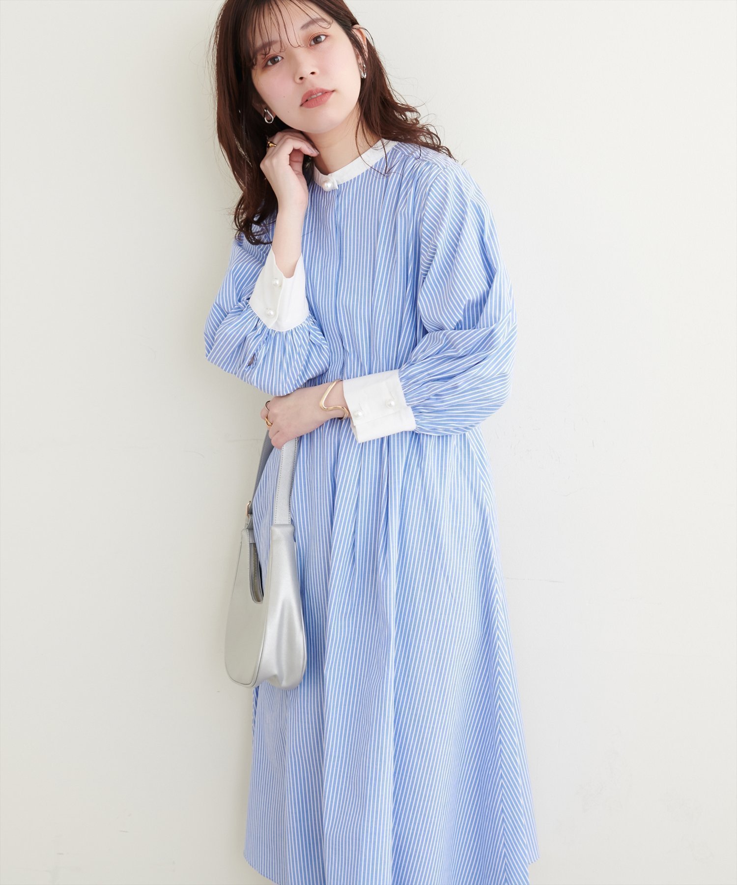 【ナチュラルクチュール/natural couture】のパール釦シャツワンピース インテリア・キッズ・メンズ・レディースファッション・服の通販 founy(ファニー) 　ファッション　Fashion　レディースファッション　WOMEN　ワンピース　Dress　シャツワンピース　Shirt Dresses　春　Spring　カーディガン　Cardigan　パール　Pearl　ペチコート　Petticoat　エレガント 上品　Elegant　2025年　2025　2025春夏・S/S　Ss,Spring/Summer,2025　その他2|ID: prp329100004532861 ipo3291000000032039939