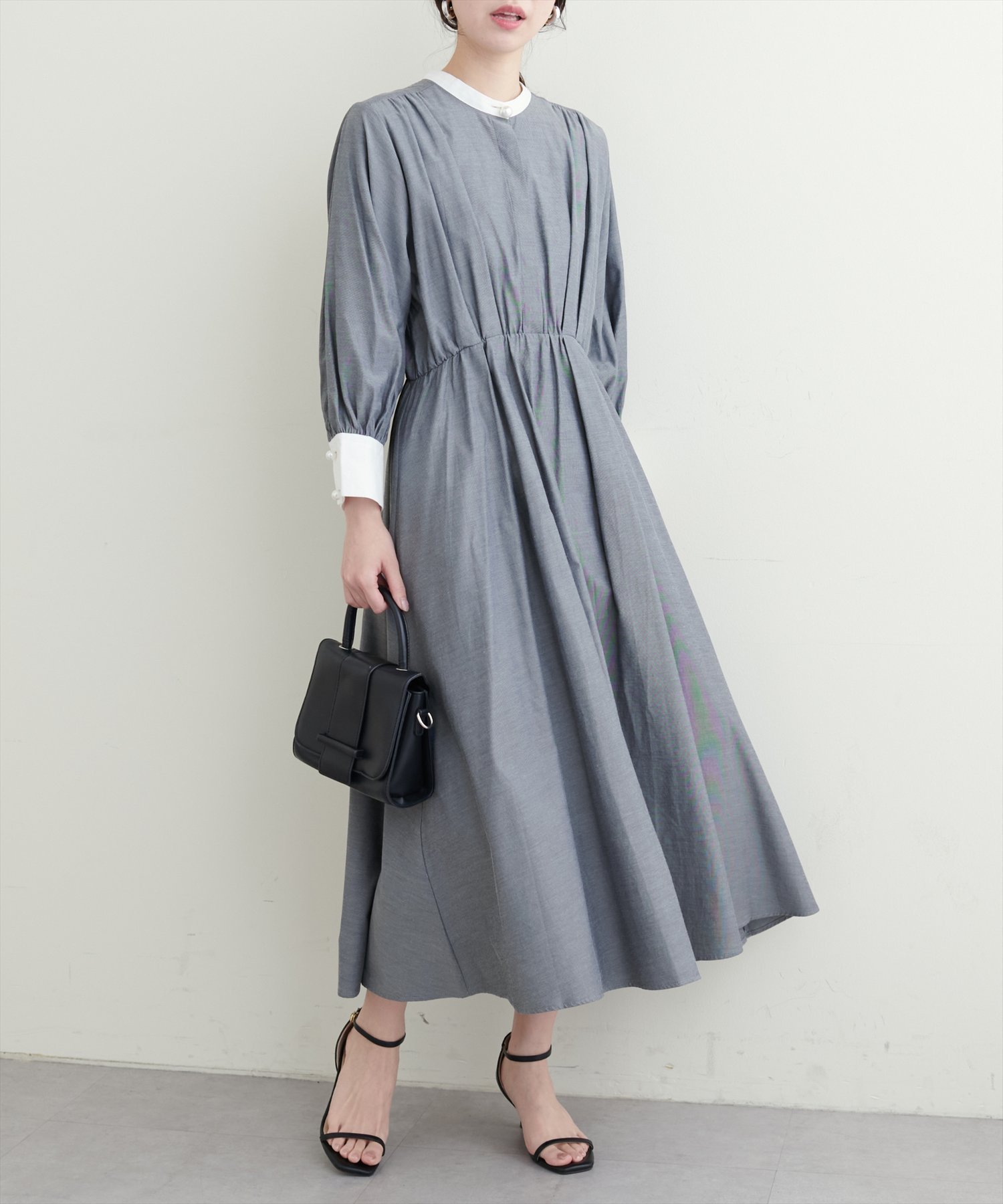 【ナチュラルクチュール/natural couture】のパール釦シャツワンピース インテリア・キッズ・メンズ・レディースファッション・服の通販 founy(ファニー) 　ファッション　Fashion　レディースファッション　WOMEN　ワンピース　Dress　シャツワンピース　Shirt Dresses　春　Spring　カーディガン　Cardigan　パール　Pearl　ペチコート　Petticoat　エレガント 上品　Elegant　2025年　2025　2025春夏・S/S　Ss,Spring/Summer,2025　ブラック|ID: prp329100004532861 ipo3291000000032039943