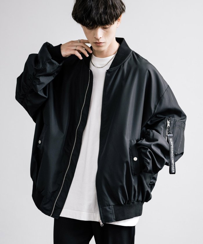 【ロッキーモンロー/Rocky Monroe】のポリDEWSPO オーバーサイズMA-1フライトジャケット/ミリタリーブルゾン インテリア・キッズ・メンズ・レディースファッション・服の通販 founy(ファニー) https://founy.com/ ファッション Fashion レディースファッション WOMEN アウター Coat Outerwear ジャケット Jackets ブルゾン Blouson/Jackets MA-1 MA-1 アウトドア Outdoor ジャケット Jacket ブルゾン Blouson ミリタリー Military |ID: prp329100004532873 ipo3291000000032039984