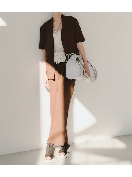 【エミ/emmi】のセミシアー2タックパンツ インテリア・キッズ・メンズ・レディースファッション・服の通販 founy(ファニー) 　ファッション　Fashion　レディースファッション　WOMEN　パンツ　Pants　おすすめ　Recommend　ジャケット　Jacket　セットアップ　Set Up　ポケット　Pocket　BRW[058]|ID: prp329100004532884 ipo3291000000032040040