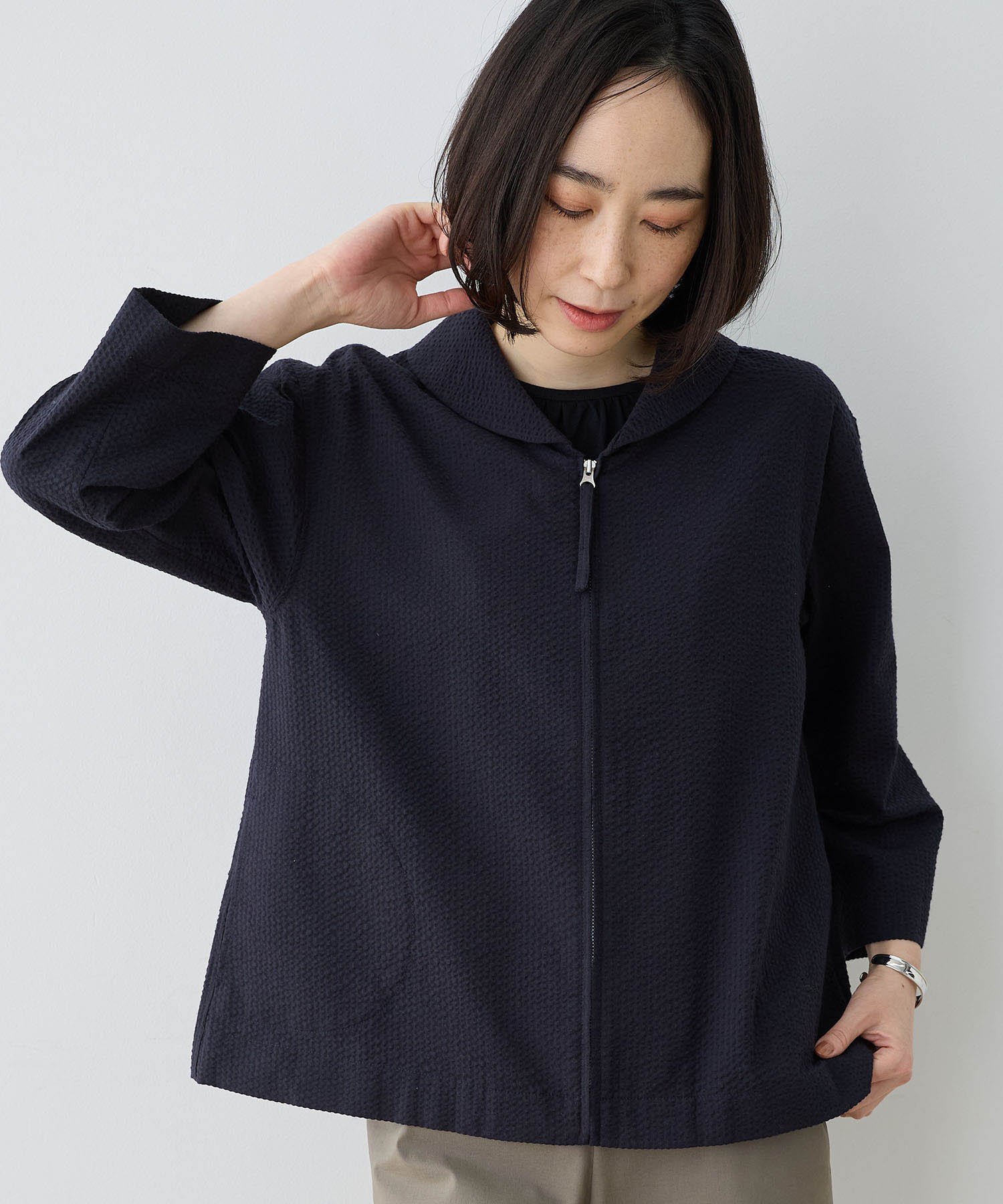 【デコイ/DECOY Since1981】のサッカージャケット インテリア・キッズ・メンズ・レディースファッション・服の通販 founy(ファニー) 　ファッション　Fashion　レディースファッション　WOMEN　アウター　Coat Outerwear　ジャケット　Jackets　サッカー　Soccer　ジャケット　Jacket　スマート　Smart　スリット　Slit　ポケット　Pocket　ネイビー|ID: prp329100004532887 ipo3291000000032040064