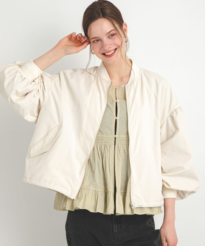 【サニーレーベル/Sonny Label / URBAN RESEARCH】の『UR TECH』ボリュームスリーブブルゾン インテリア・キッズ・メンズ・レディースファッション・服の通販 founy(ファニー) https://founy.com/ ファッション Fashion レディースファッション WOMEN アウター Coat Outerwear ブルゾン Blouson/Jackets トップス・カットソー Tops/Tshirt ボリュームスリーブ / フリル袖 Volume Sleeve 2025年 2025 2025春夏・S/S Ss,Spring/Summer,2025 シンプル Simple ドローコード Draw Cord バランス Balance ブルゾン Blouson 夏 Summer S/S・春夏 Ss・Spring/Summer |ID: prp329100004532904 ipo3291000000032040137