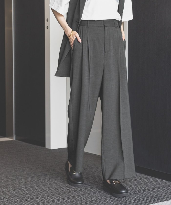 【グローバルワーク/GLOBAL WORK】のお手入れラクラクセットアップ/ワイドパンツ/290027 インテリア・キッズ・メンズ・レディースファッション・服の通販 founy(ファニー) https://founy.com/ ファッション Fashion レディースファッション Ladies' Fashion Online セットアップ Setup パンツ Pants クロップド Cropped ジャケット Jacket ストレッチ Stretch ストレート Straight セットアップ Set Up センター Center ベーシック Basic ワイド Wide 半袖 Short Sleeve |ID: prp329100004532920 ipo3291000000032611806