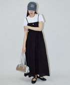 【フリークスストア/FREAK'S STORE】のワンポイント刺繍 楊柳 キャミワンピース 限定展開 25SS ブラック|ID: prp329100004532934 ipo3291000000032735454