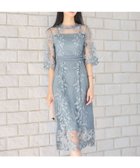 【ドレス/DRESS+】のワンピース ドレス 総レース ミモレ丈 結婚式 ブルーグレー|ID: prp329100004532952 ipo3291000000032040343