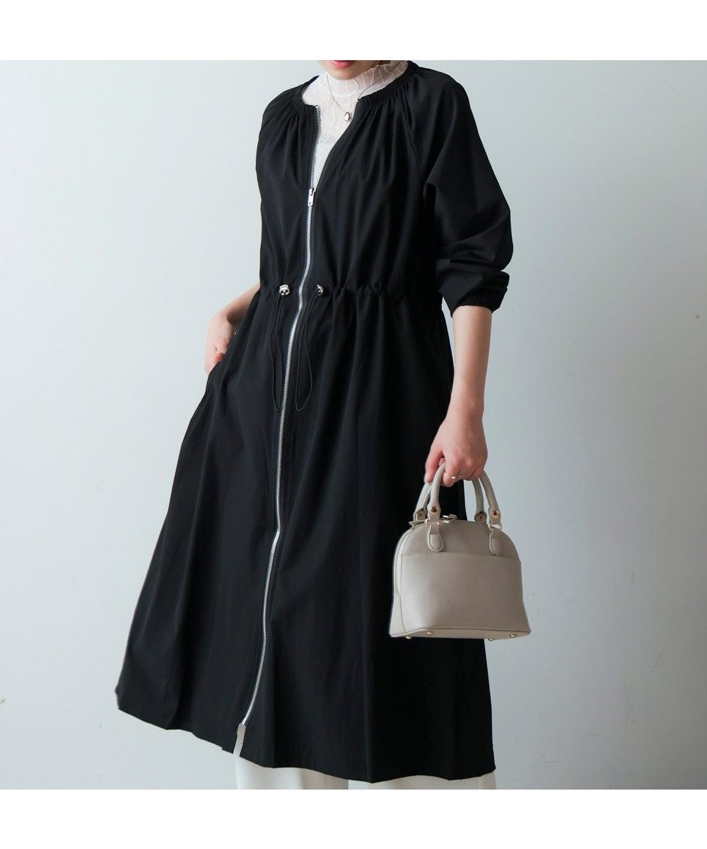 【バブ ブージュルード/Bab Bou Jeloud】のギャザーロングブルゾン インテリア・キッズ・メンズ・レディースファッション・服の通販 founy(ファニー) 　ファッション　Fashion　レディースファッション　WOMEN　アウター　Coat Outerwear　ブルゾン　Blouson/Jackets　インナー　Inner　ギャザー　Gather　シンプル　Simple　ドローコード　Draw Cord　フェミニン　Feminine　ブルゾン　Blouson　ロング　Long　再入荷　Restock/Back In Stock/Re Arrival　BLACK|ID: prp329100004532959 ipo3291000000032040373