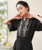 【バブ ブージュルード/Bab Bou Jeloud】の【低身長向けサイズあり】袖フレアーティアード刺繍ワンピース BLACK|ID: prp329100004532960 ipo3291000000032751768