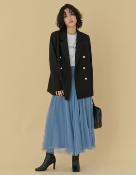 【リエディ/Re:EDIT】の袖ファスナー付き金釦ジャケット 人気、トレンドファッション・服の通販 founy(ファニー) ファッション Fashion レディースファッション WOMEN アウター Coat Outerwear ジャケット Jackets インナー Inner オケージョン Occasion カットソー Cut And Sew ジャケット Jacket ストレッチ Stretch スラックス Slacks ダブル Double ツイル Twill デニム Denim ドッキング Docking 定番 Standard ベスト Vest ミックス Mix |ID:prp329100004532965