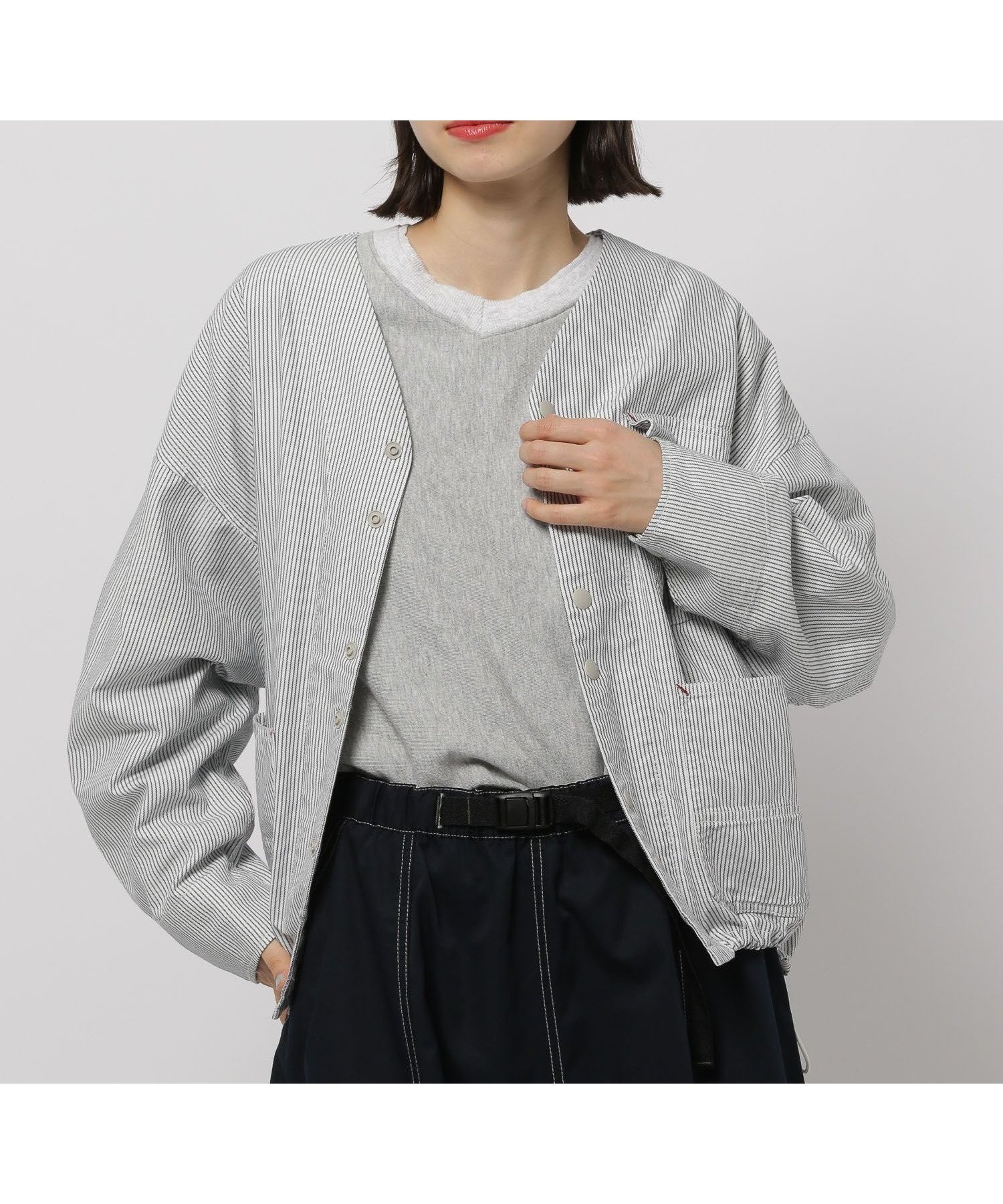 【ニコアンド/niko and】のオックスカバーオール インテリア・キッズ・メンズ・レディースファッション・服の通販 founy(ファニー) 　ファッション　Fashion　レディースファッション　WOMEN　おすすめ　Recommend　インナー　Inner　カーディガン　Cardigan　ショルダー　Shoulder　ドロップ　Drop　フレア　Flare　ワイド　Wide　ワーク　Work　春　Spring　ヒッコリー52|ID: prp329100004532966 ipo3291000000032040412